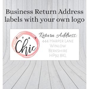 60 x Business return address labels, logo address labels, Return address labels, Business packaging, Logo labels, Etsy packaging 327