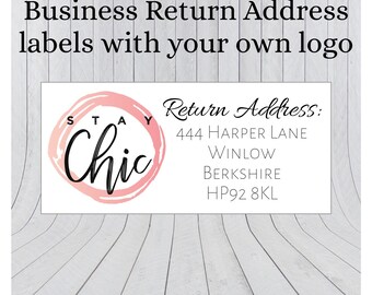 60 x Business return address labels, logo address labels, Return address labels, Business packaging, Logo labels, Etsy packaging 327