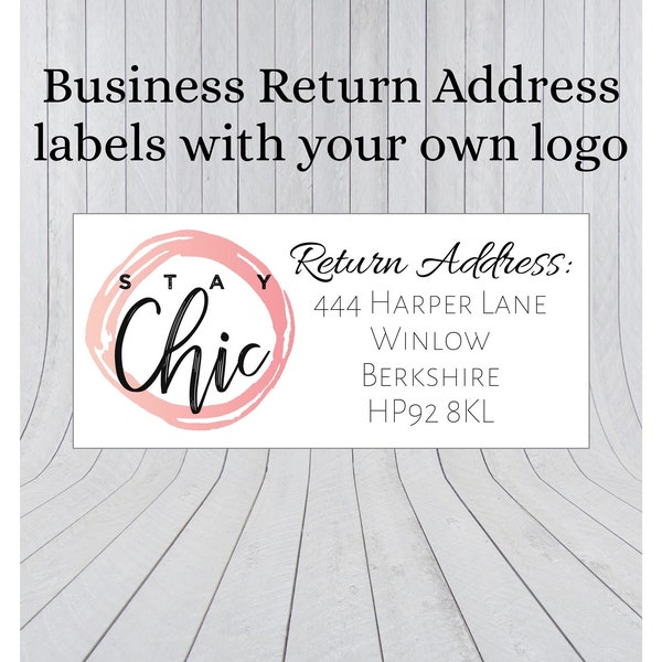 60 x Business return address labels, logo address labels, Return address labels, Business packaging, Logo labels, Etsy packaging 327