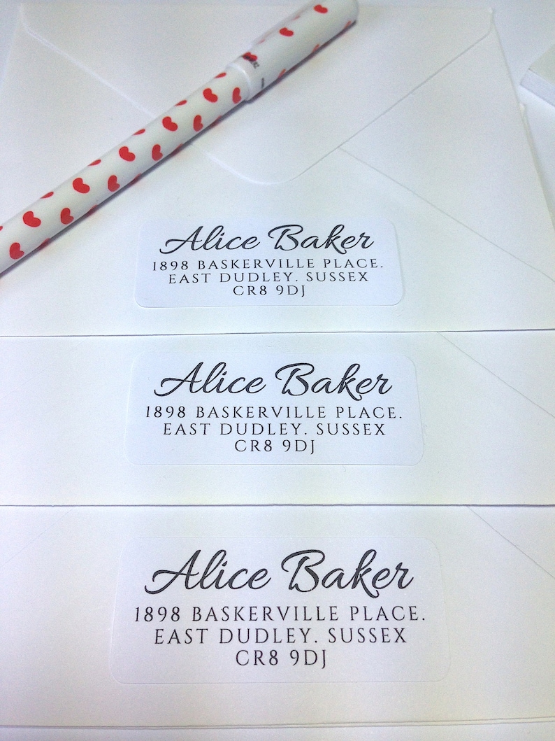 48 X Return Address Stickers Address Labels Self Adhesive Etsy UK