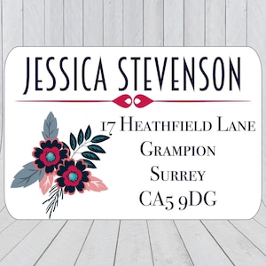36 x Return address stickers, Address labels, Self adhesive address labels, Address Stickers, Custom address stickers 080