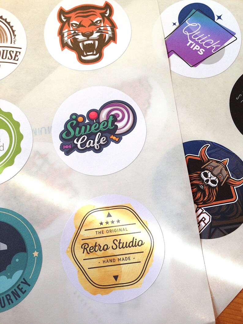 Logo Stickers Custom Design Stickers Personalised Labels Etsy UK