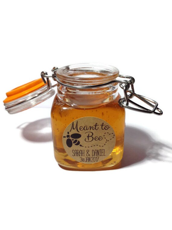 Meant to bee favour stickers, meant to bee, favour stickers, wedding labels, custom wedding labels, wedding favours, honey favours 008