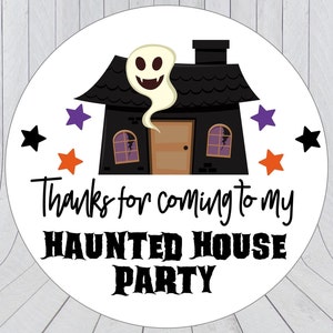 Haunted house party, Halloween tags, Halloween Party favors, Halloween labels, Happy Halloween labels, Halloween party stickers, 332