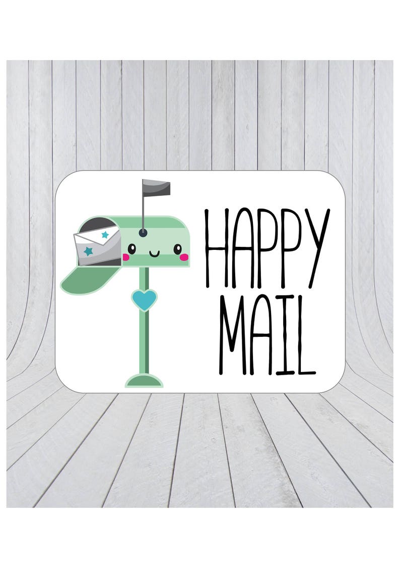 Happy Mail Stickers Mail Stickers Packaging Stickers Etsy