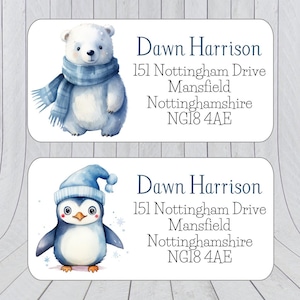 40 x kerstadreslabels, kerstadresstickers, kerstadreslabels, aangepaste adreslabels, leuke kerstlabels 387