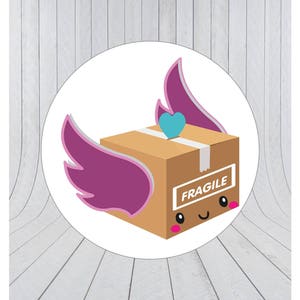 Kruche naklejki, naklejki pocztowe, kruche etykiety, naklejki opakowaniowe, dostawy naklejki, uchwyt z etykietą Care, opakowania Etsy naklejek 114