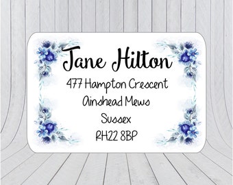 36 x Return address stickers, Address labels, Return Address, Floral labels, Address Stickers, Custom address stickers 326