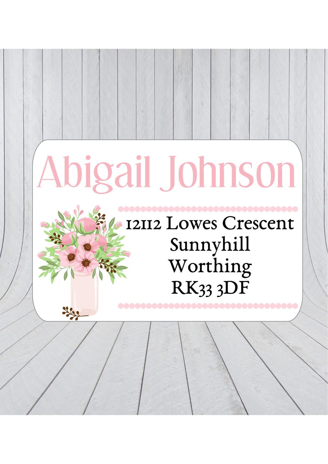 36 X Return Address Stickers, Address Labels, Return Address, Floral ...