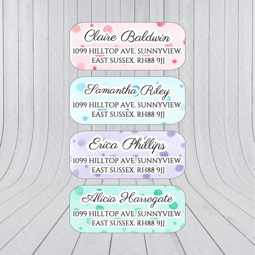 60 X Return Address Stickers, Address Labels, Return Address ...