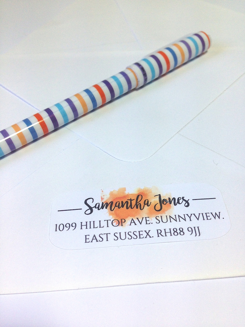 60 x Return address stickers, Address labels, Return Address, Watercolour address labels, Address Stickers, Custom address stickers 320 image 5