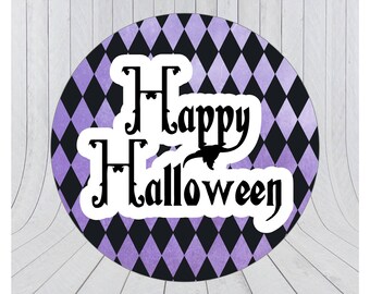Halloween favour stickers, Halloween tags, Halloween Party favors, Halloween labels, Happy Halloween labels, Purple Halloween stickers, 186