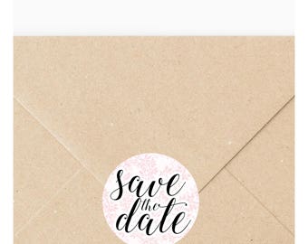 24 x Save the date stickers, Engagement stickers, Save the date labels, Envelope seals, Engagement labels, Save the date 108