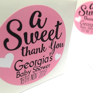 Baby shower stickers, baby shower favour stickers, Baby shower labels, personalised baby shower stickers, Sweet baby shower 153