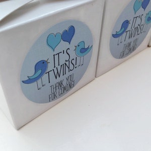 Twin boys baby shower favour stickers, twin boy stickers, twin boy baby shower, blue baby shower labels, baby shower favour labels, 047