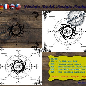 Pendulum Mat, Pendulum Board, Printable Pendulum board for Adivination, Dowsing board, Digital Download PNG, JPG, Eps & SVG Cut Files.