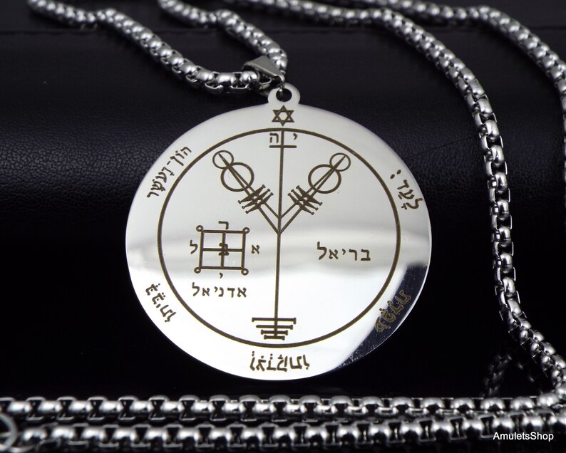 King Solomon 44 Pentacles to choose 1, Steel pendants Solomon Seals Saturn, Jupiter, Mars, The Sun, Venus, Mercury, The Moon, Optional Spell image 2