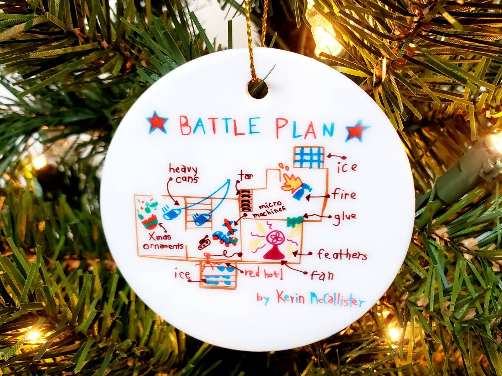 Discover Battle Plan Ornament, Home Alone Ornament, Christmas Ornament