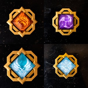 Genshin Impact Pyro Ii Amber Vision Accessory Ii Pendant Ii Etsy