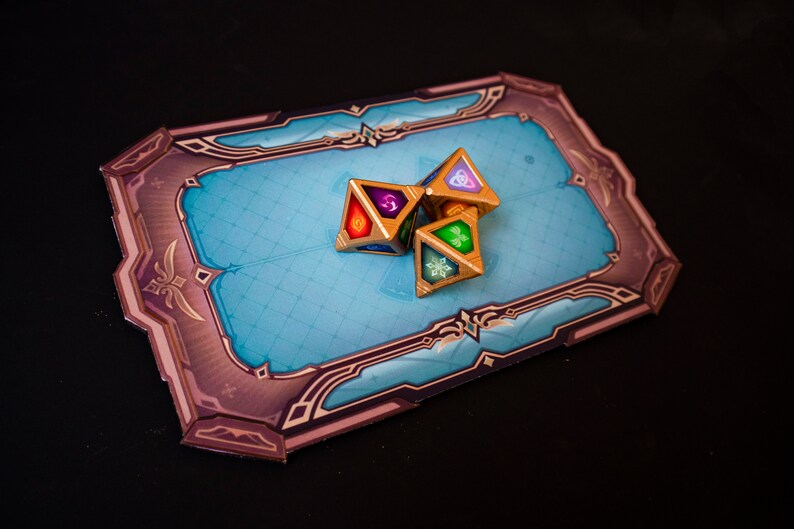 Genshin Impact TCG Elemental Dice Trading Card Game Etsy