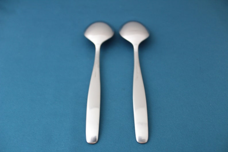 2 Tablespoon Serving Spoons BAVARIA UNF1039 Satin 18/8 Stainless