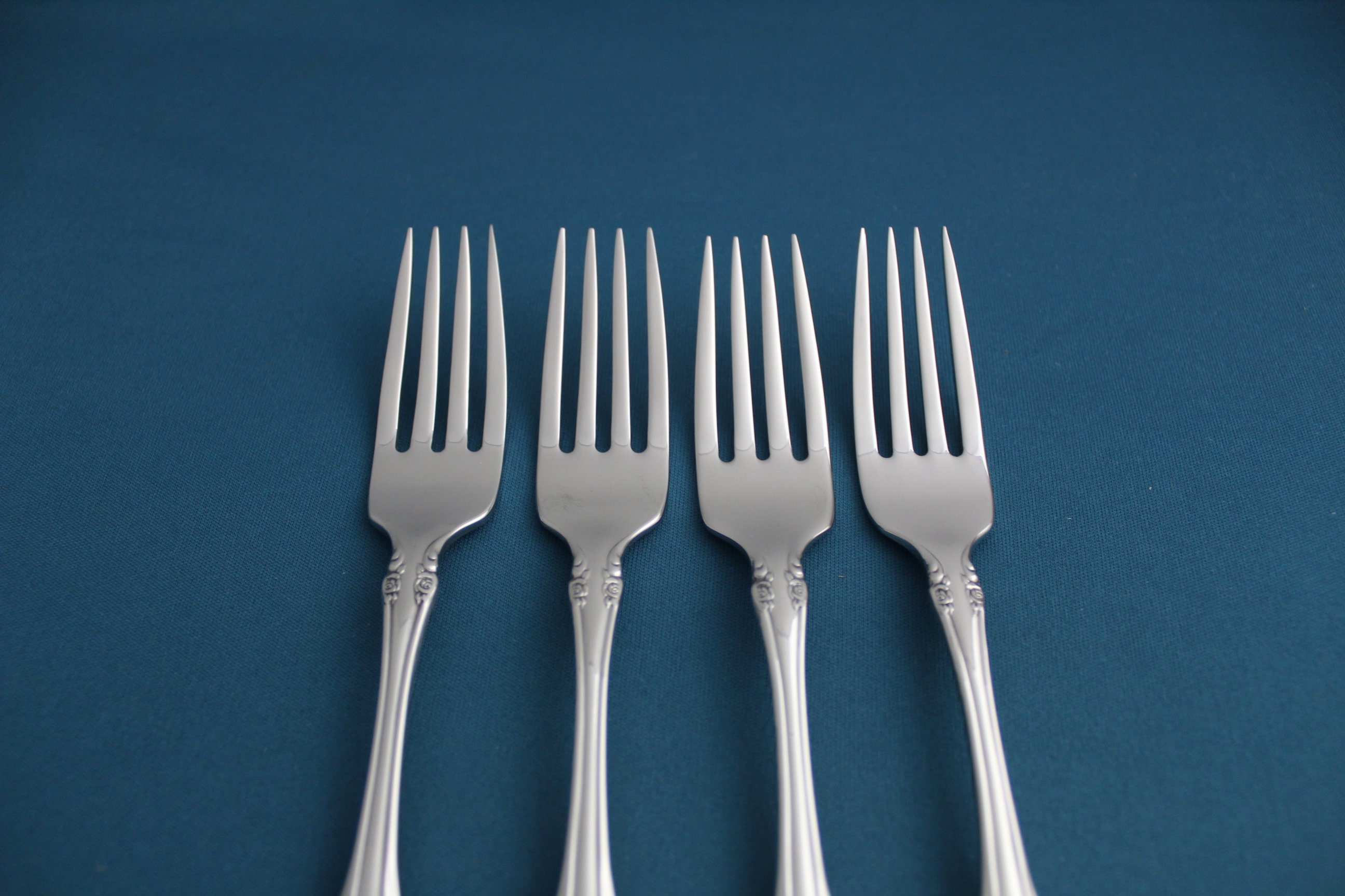4 Dinner Forks Oneida Community BRAHMS Stainless NEW 7 1/4 Etsy