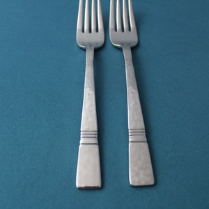 2 Salad Forks Gorham BALUSTER Hammered 18 8 Stainless 7 1 8 Etsy