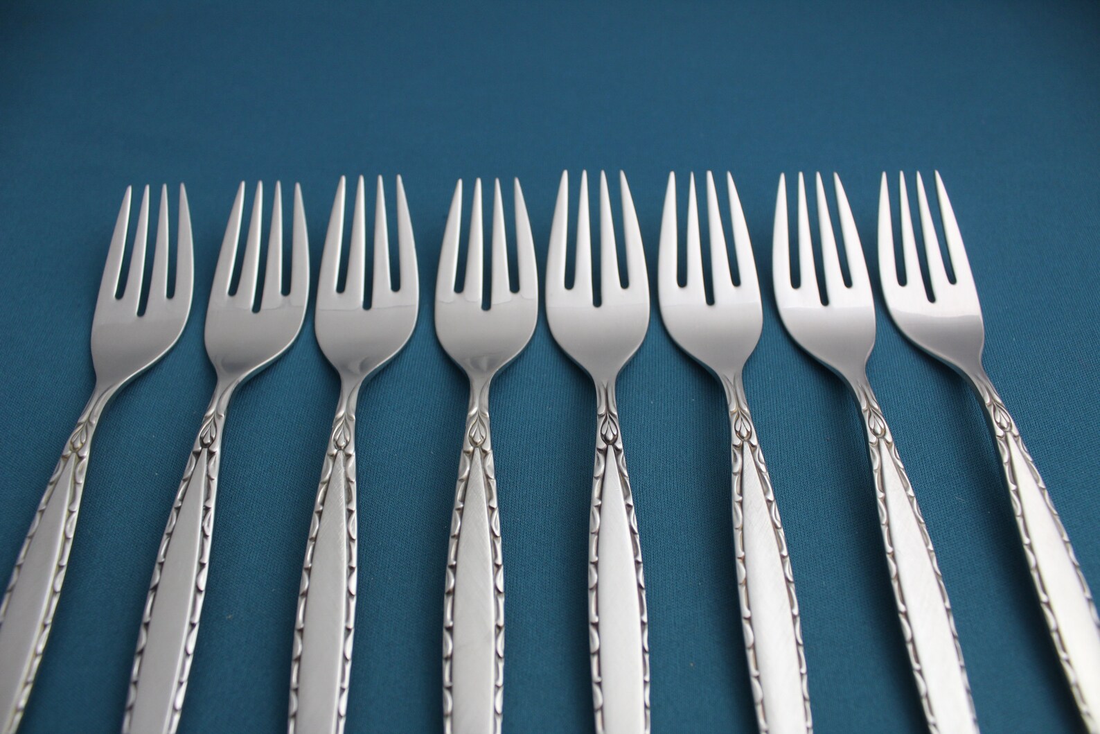 8 Salad Forks ONEIDA Community Stainless Flatware 6 Etsy
