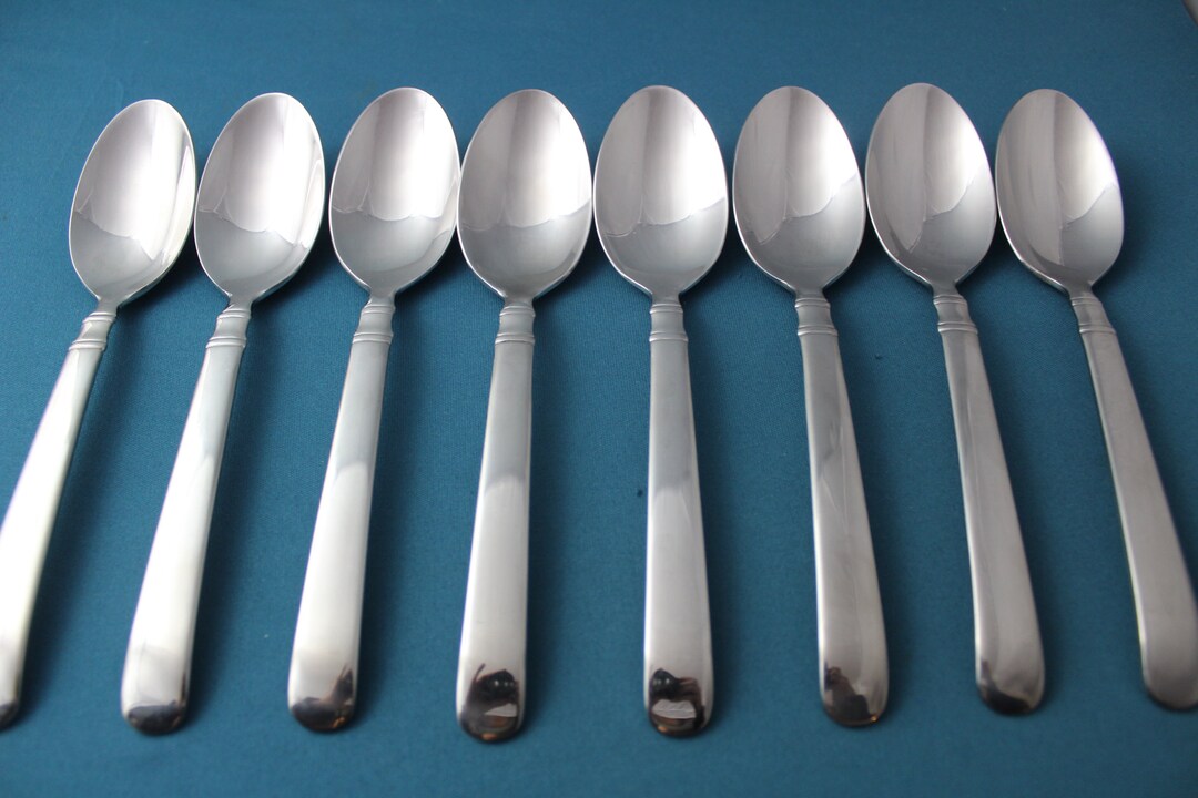 8 Place Oval Soup Spoons JA Henckels EARL Glossy 18/10 China 7 Etsy
