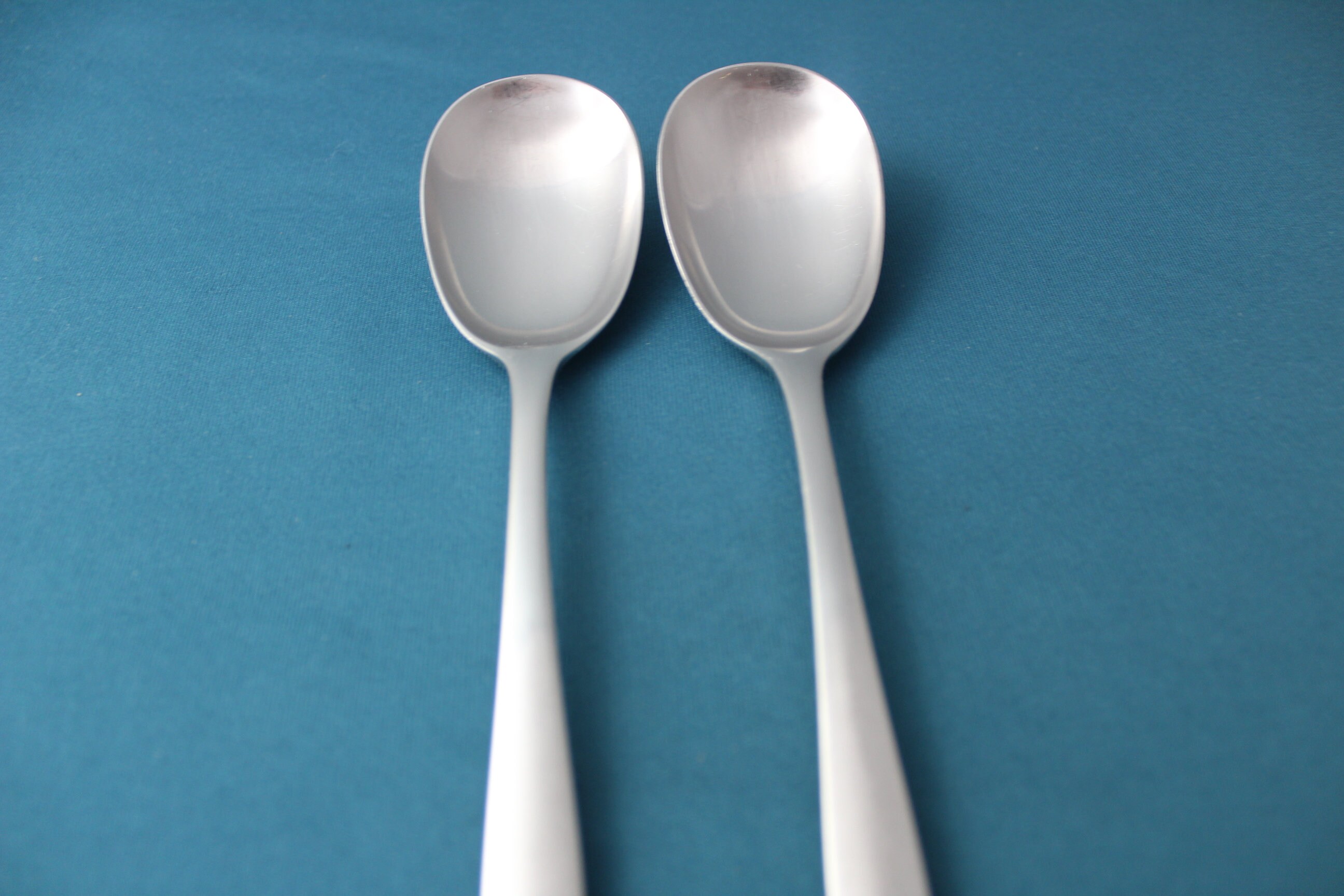 2pc Serving Spoons VARIATION V Satin IHQ Stainless Finland 8 5/8 Etsy