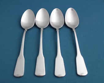 4 Teaspoons Oneida AMERICAN COLONIAL CUBE Satin Stainless 6"
