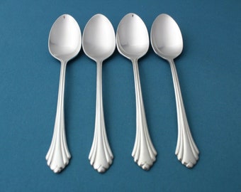 4 Teaspoons Oneida BANCROFT Stainless USA 6"