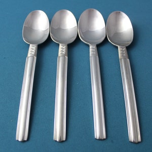 4 Teaspoons Pfaltzgraff CROSSROADS Glossy 18/8 Stainless Korea 6 1/8&quot;
