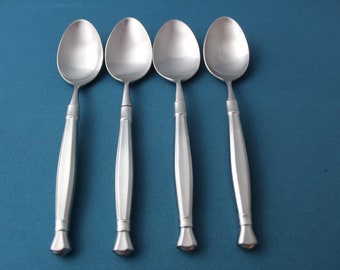 4 Teaspoons Oneida ACT II SATIN Cube Stainless 6 1/2"