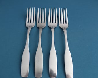 4 Dinner Forks Oneida Community PAUL REVERE Stainless 7 1/8"