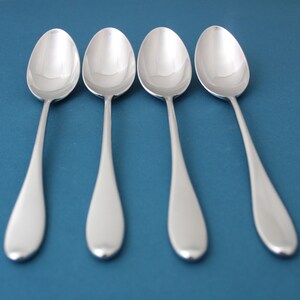 4 Place Oval Soup Spoons Dansk STATEMENT Stainless Korea 7&quot;