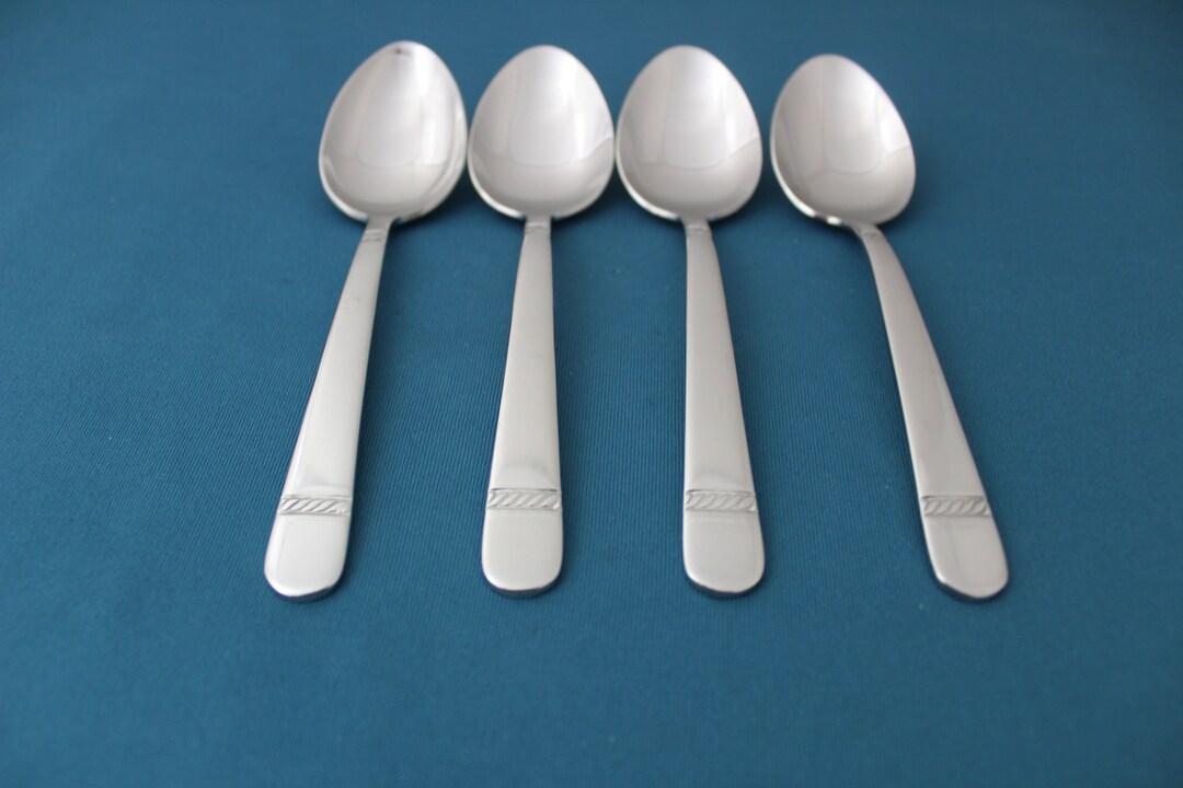 4 Teaspoons Reed & Barton BRIGHTON Glossy 18/10 China 6 1/4