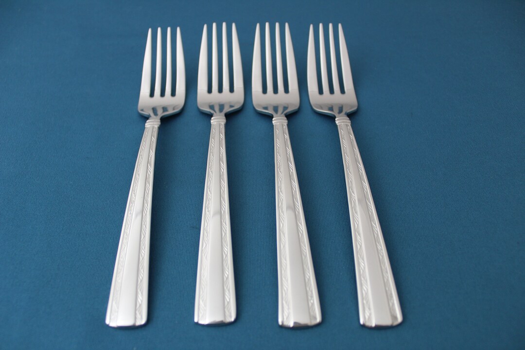 4 Salad Forks Waterford GREENWICH 18/10 Stainless China NEW 7 1/8 Etsy