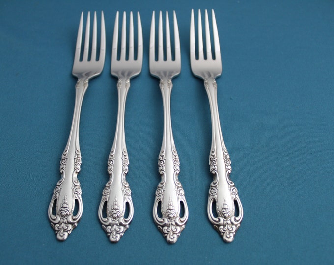 4 Dinner Forks Oneida Community BRAHMS Stainless 7 1/4 Etsy