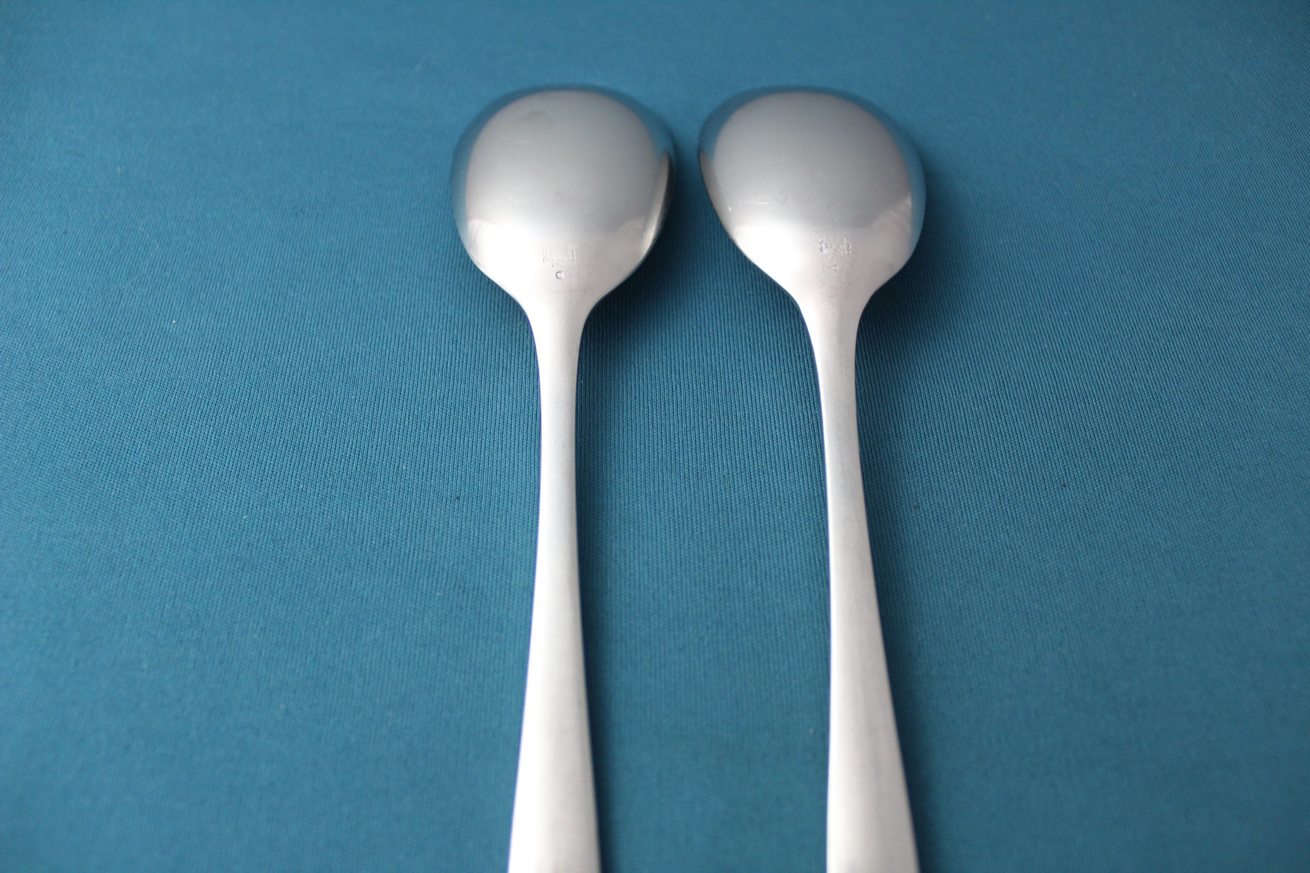 2pc Serving Spoons VARIATION V Satin IHQ Stainless Finland 8 5/8 Etsy