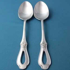 2 Serving Tablespoon Oneida TOUJOURS Stainless Cube Mark 8 3/8&quot;