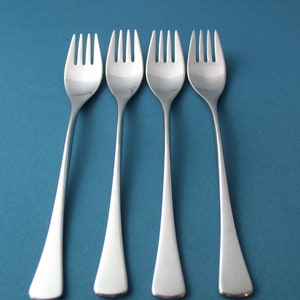 4 Salad Forks WMF CANNES FESTIVAL Stainless Germany 7&quot;
