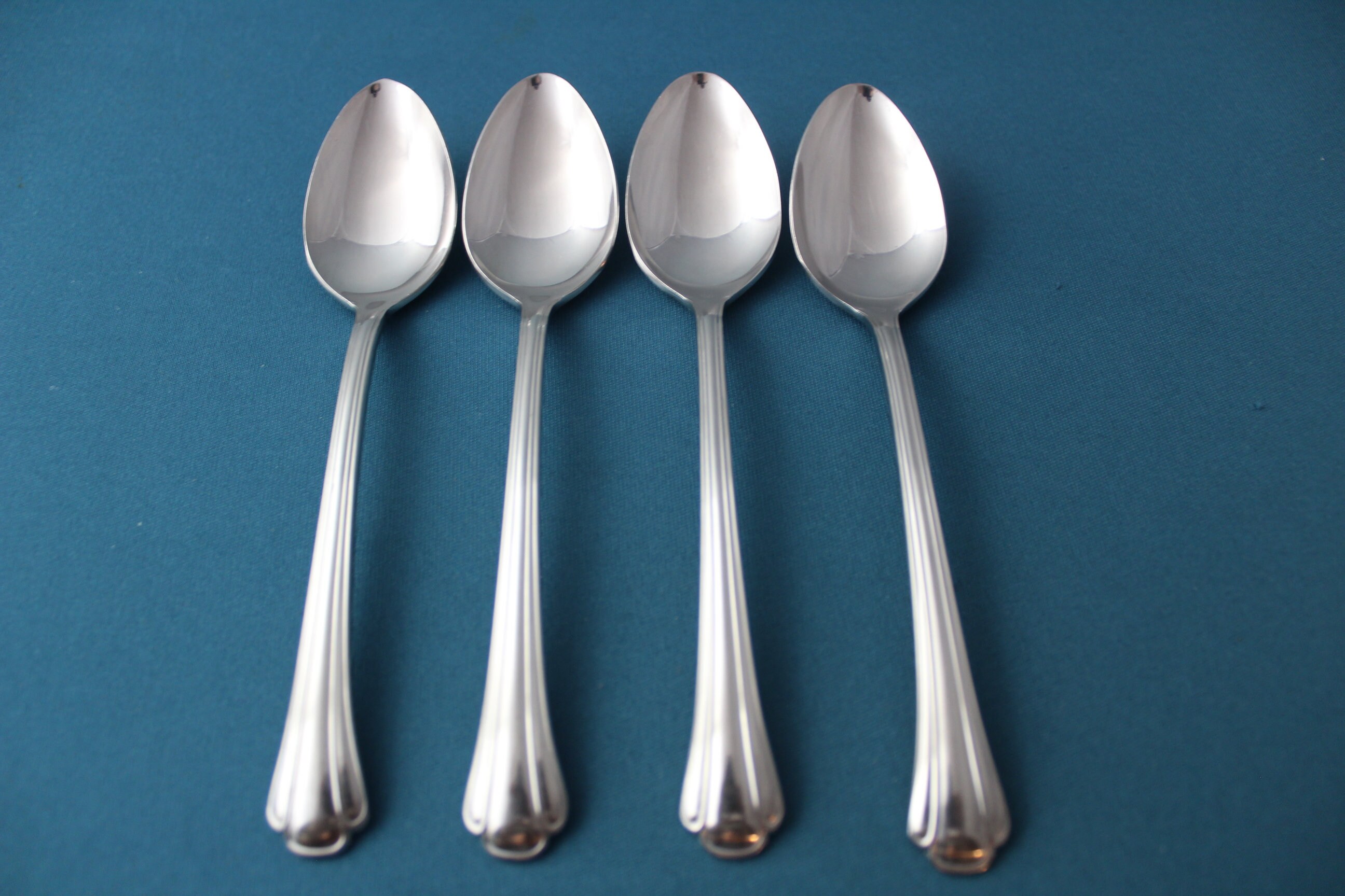 4 Teaspoons Gorham Design Studios NOUVEAU 18/8 Stainless Japan 6 1