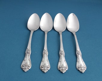 4 Teaspoons Oneida WM A Rogers Premier PRESIDENT Stainless 6"