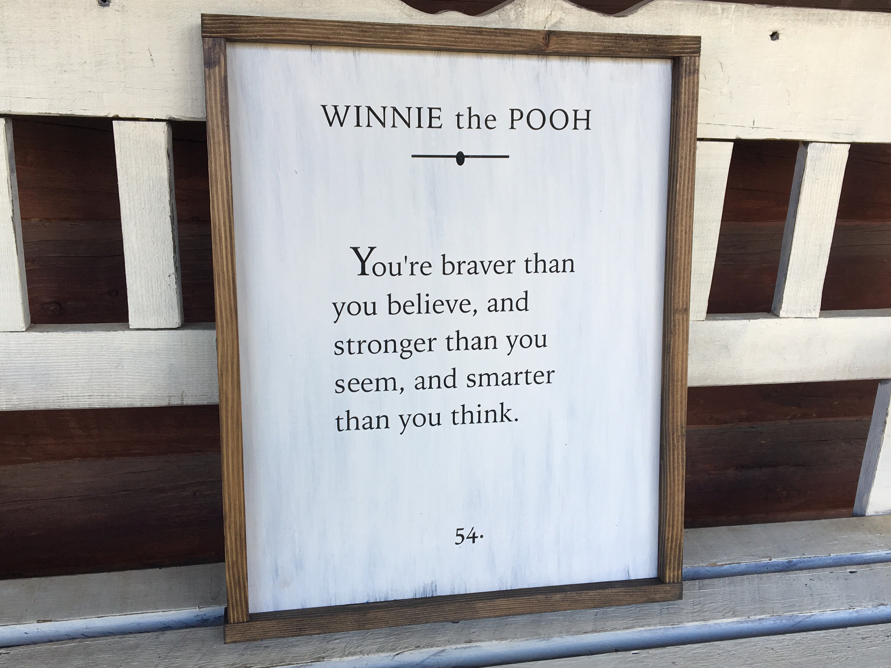 Winnie the Pooh Quote Framed Sign Nursery Kids Room Signs | Etsy