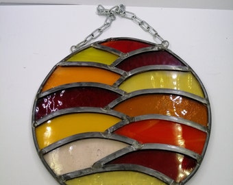 Stained glass hanging decoration