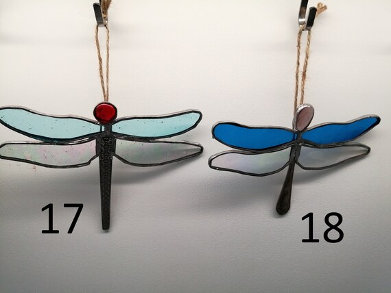 GLASS Dragonfly SUNCATCHER DELUXE With Metal Hanging Chain Big Sale NEW IN BOX GLASS Dragonfly SUNCATCHER DELUXE With Metal Hanging Chain Big Sale NEW IN BOX