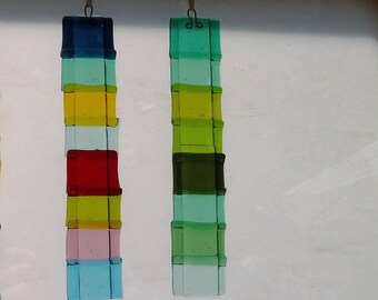 Long fused glass sun catcher, suncatcher