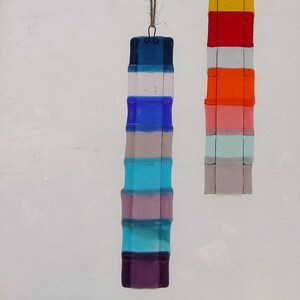 Long fused glass sun catcher, suncatcher image 2