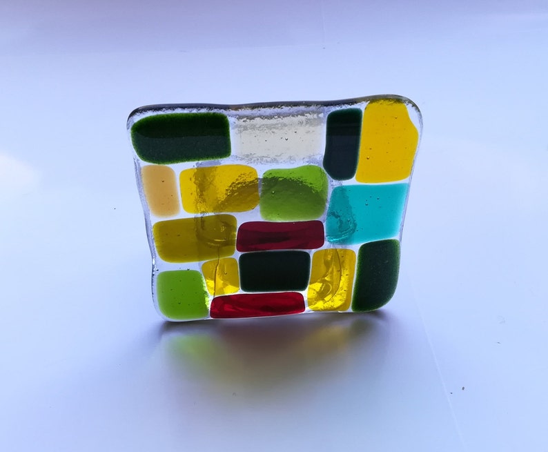 Fused glass Christmas tealight holders Etsy